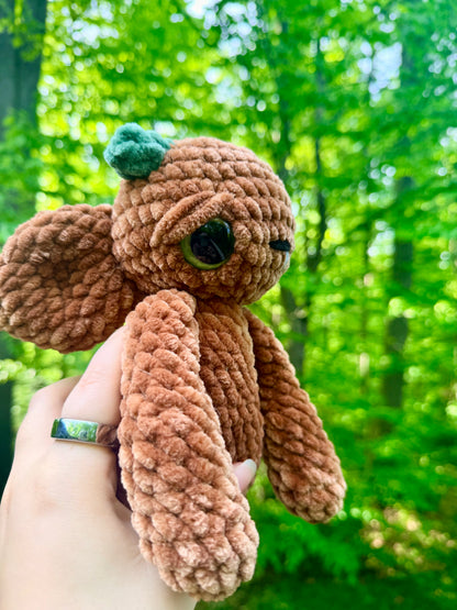 Forest Troll Crochet Plushie – Brown & Green