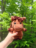Brown Horse Crochet Plush