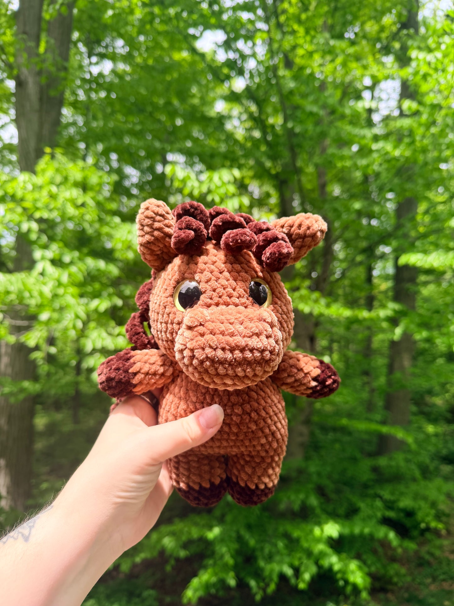 Brown Horse Crochet Plush