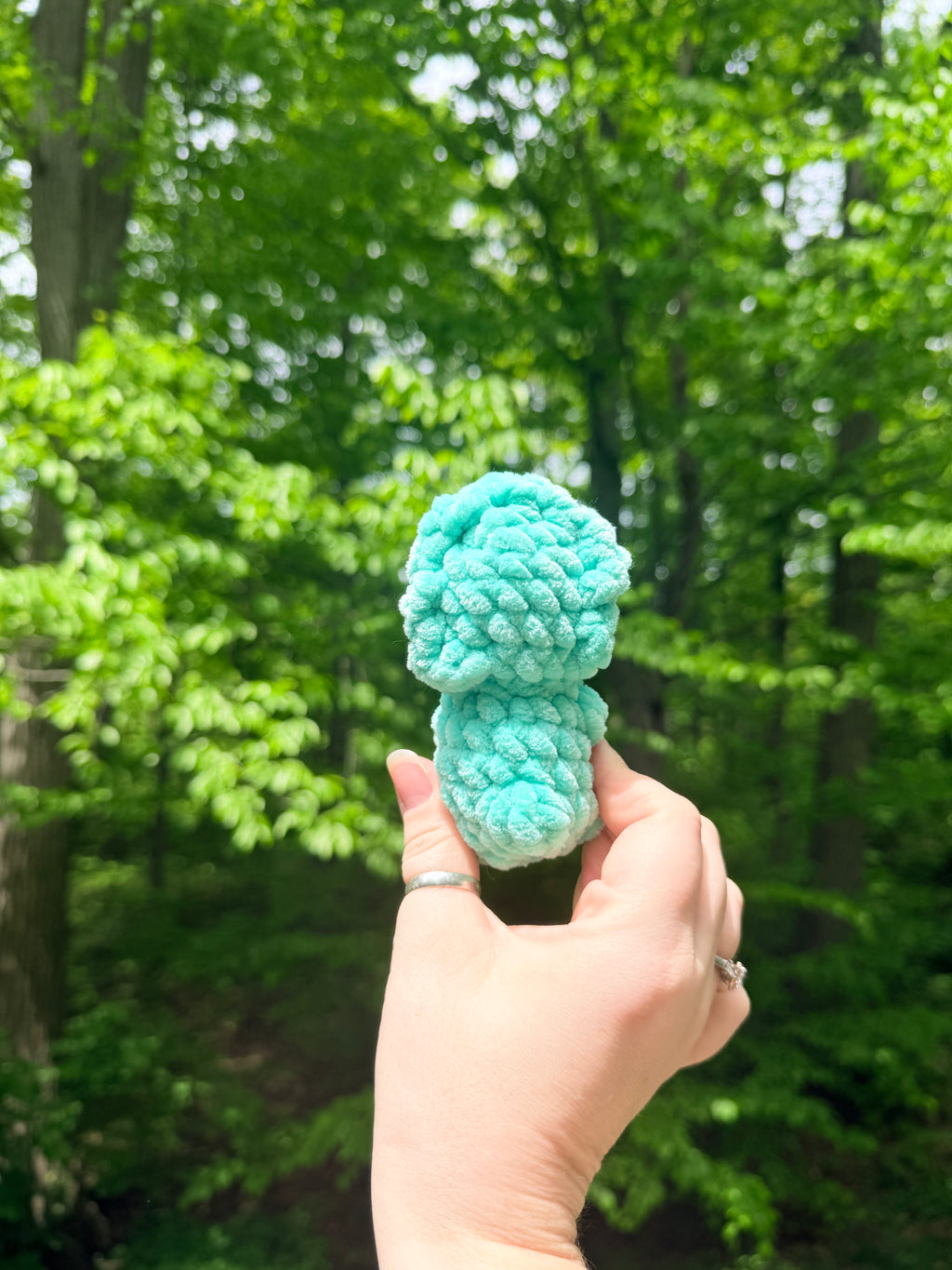 Dino Hatchling Crochet Plush – Triceratops