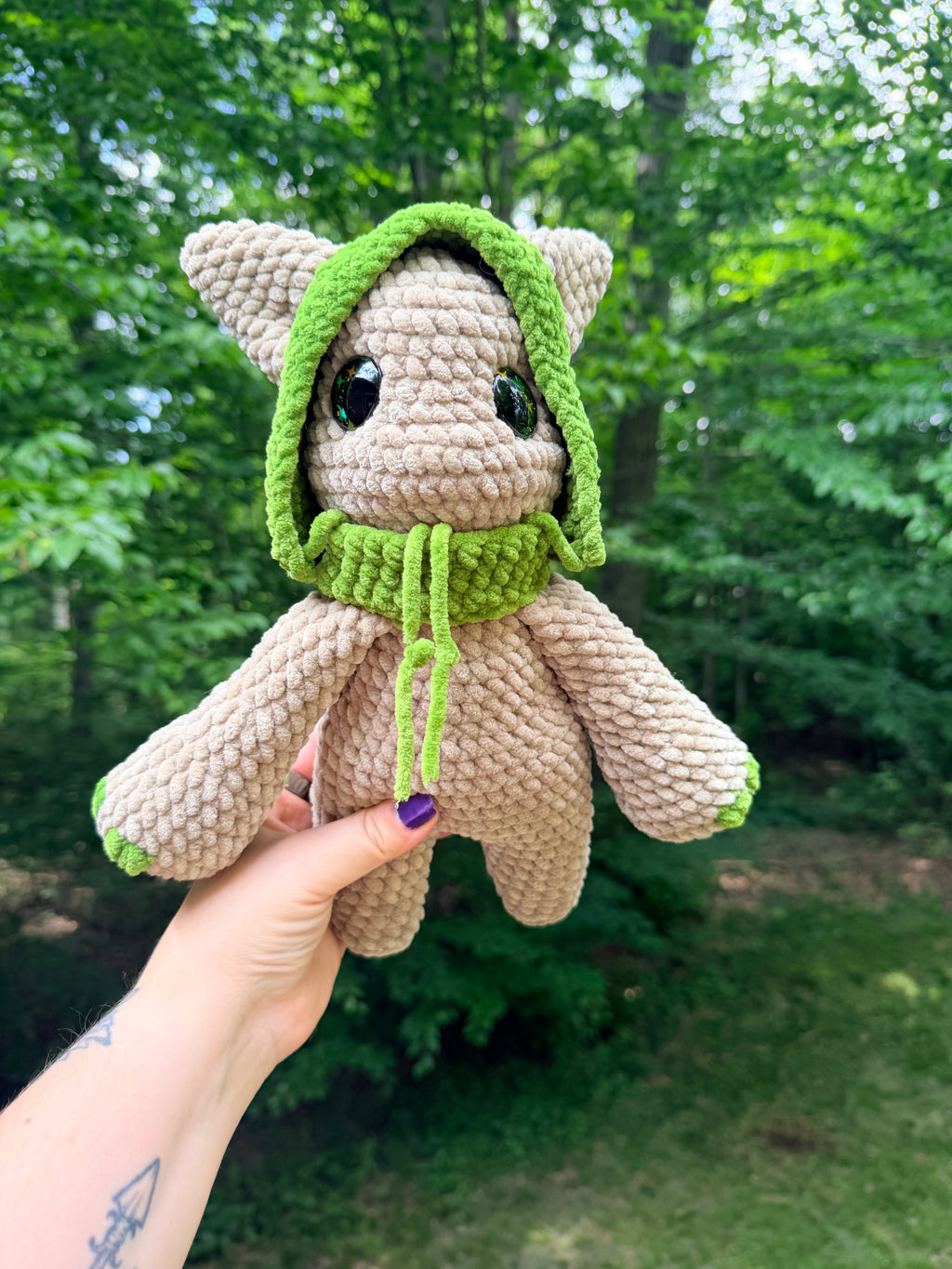 Goblin Crochet Plushie – Brown & Green