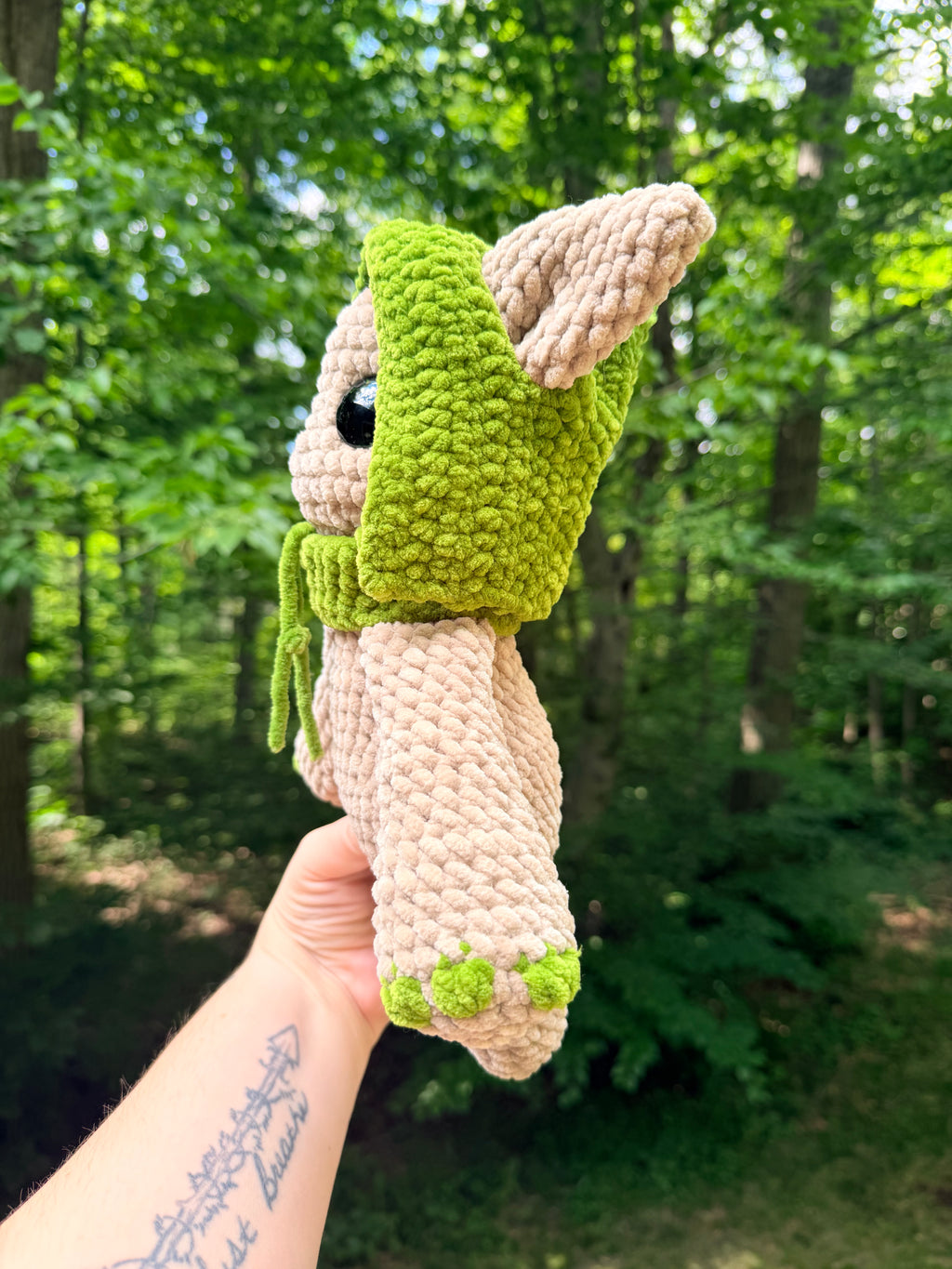 Goblin Crochet Plushie – Brown & Green