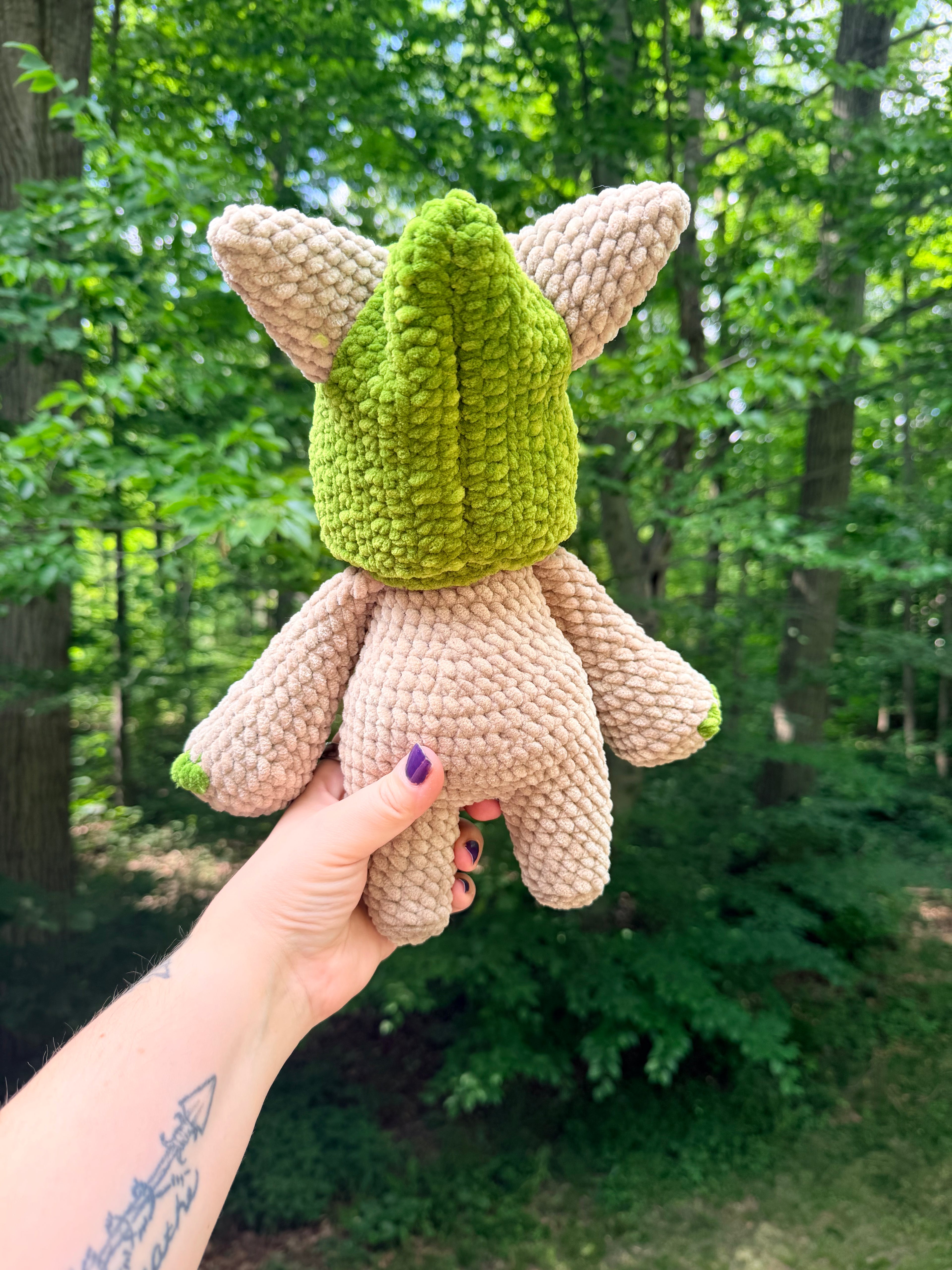 Goblin Crochet Plushie – Brown & Green