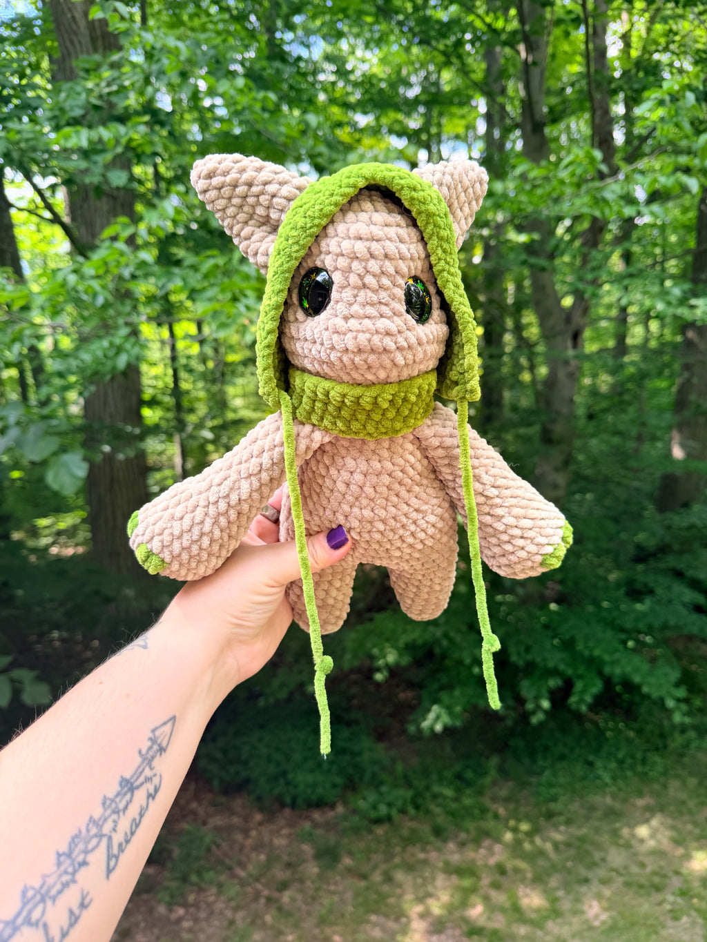 Goblin Crochet Plushie – Brown & Green