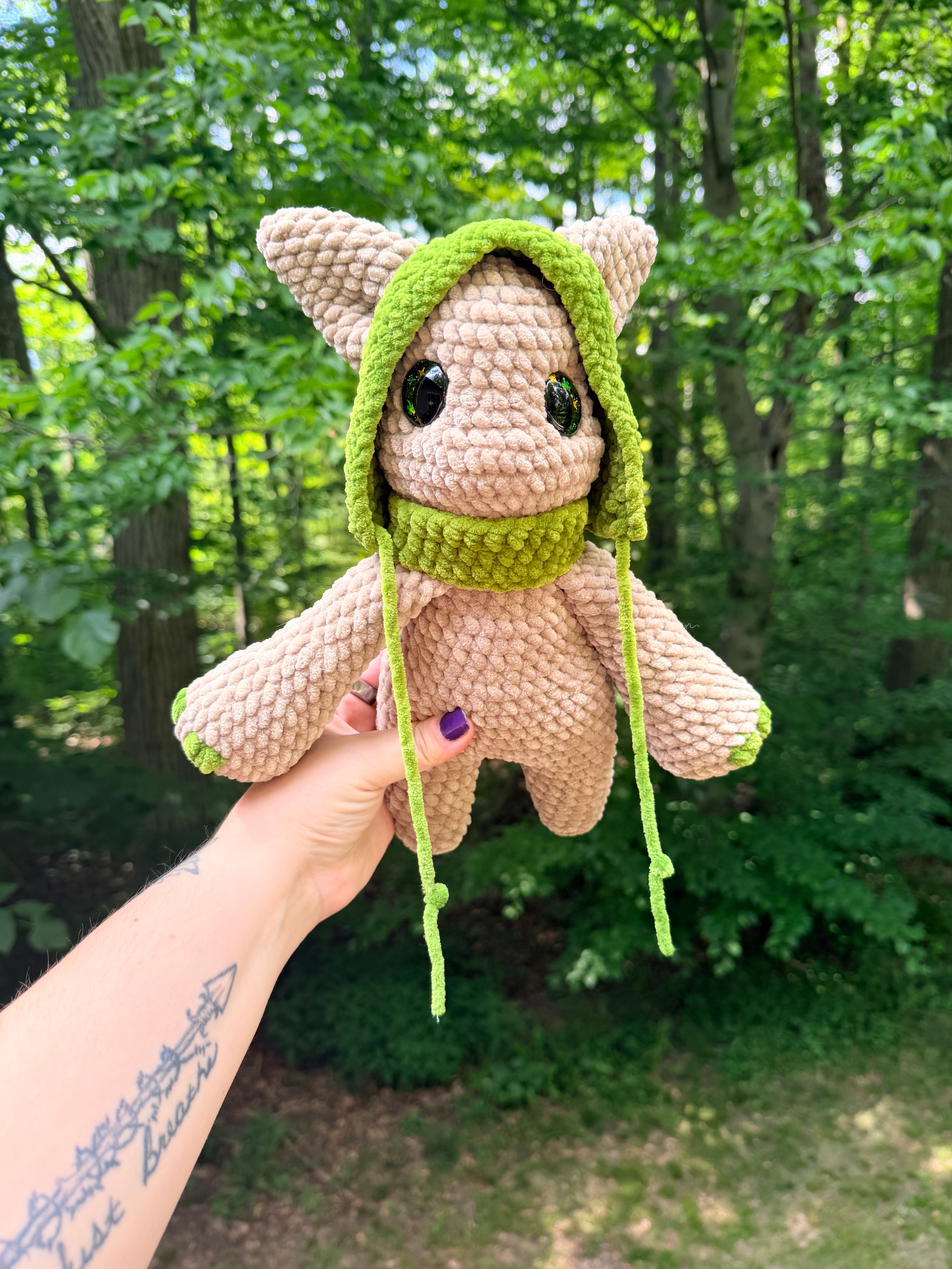 Goblin Crochet Plushie – Brown & Green