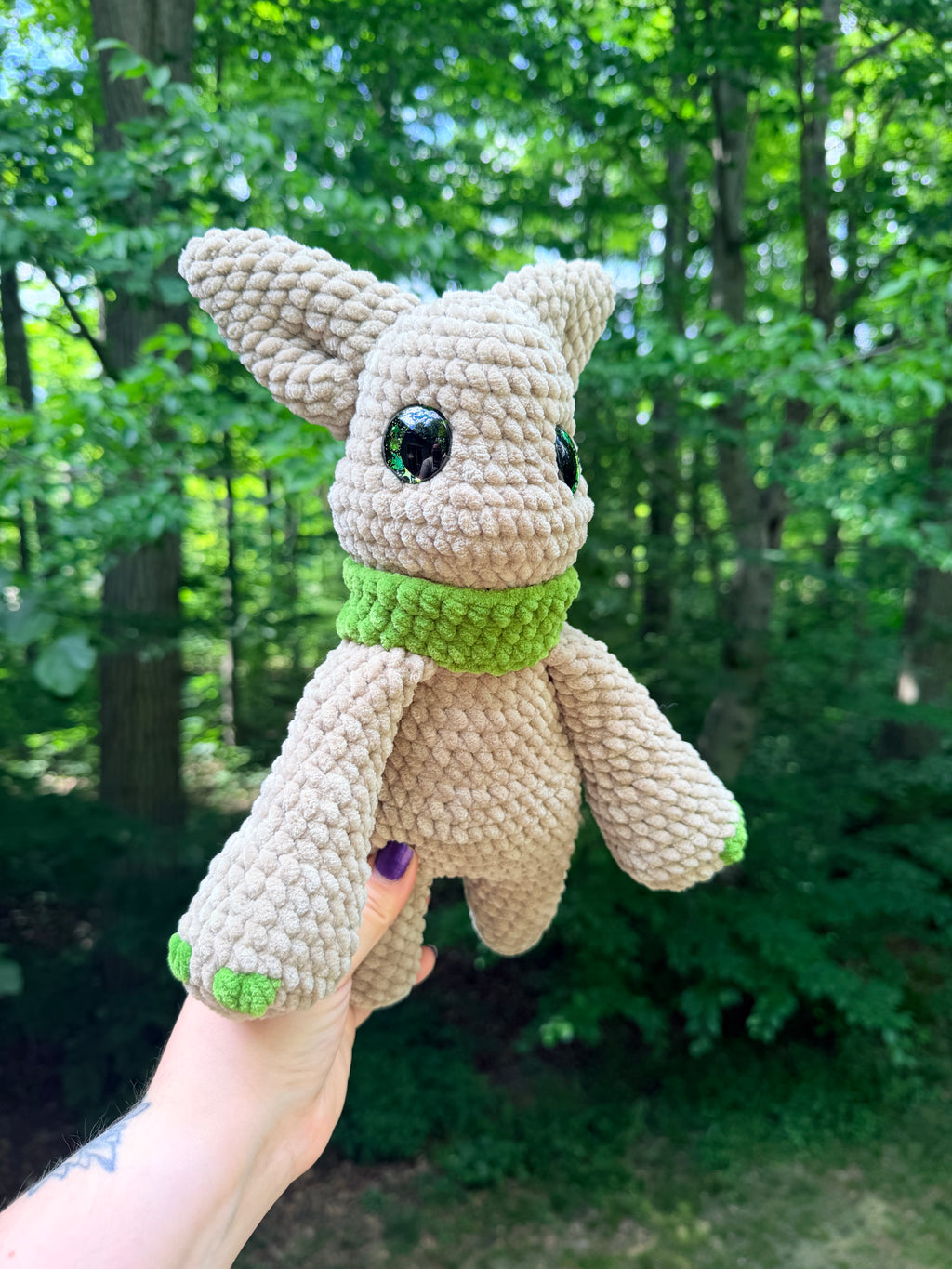 Goblin Crochet Plushie – Brown & Green