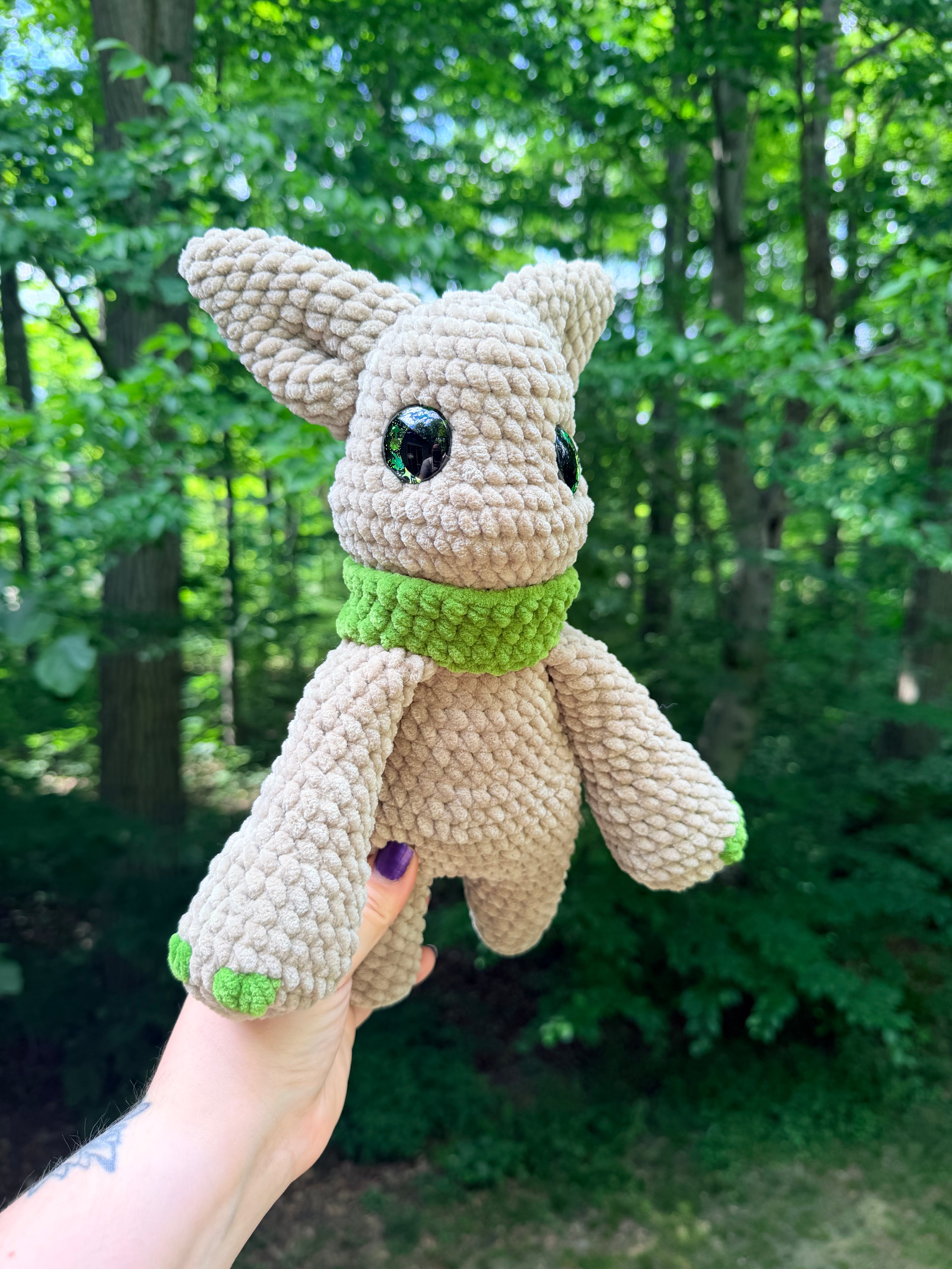Goblin Crochet Plushie – Brown & Green